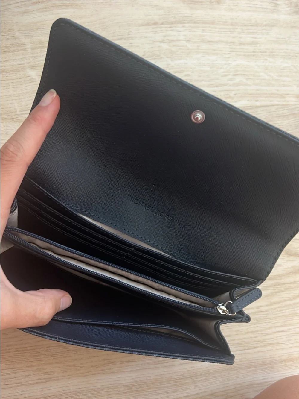 Michael Kors Dark Navy Signature Tote with Matching Wallet